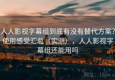 人人影视字幕组到底有没有替代方案？使用感受汇总（实测），人人影视字幕组还能用吗