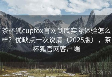 茶杯狐cupfox官网到底实际体验怎么样？优缺点一次说清（2025版），茶杯狐官网客户端