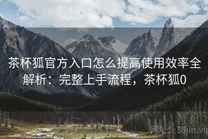 茶杯狐官方入口怎么提高使用效率全解析：完整上手流程，茶杯狐0