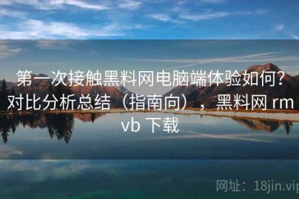第一次接触黑料网电脑端体验如何？对比分析总结（指南向），黑料网 rmvb 下载