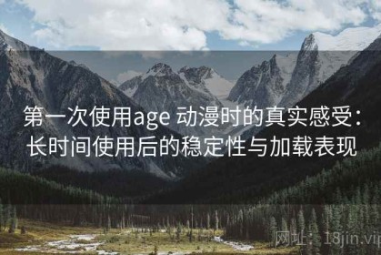 第一次使用age 动漫时的真实感受：长时间使用后的稳定性与加载表现