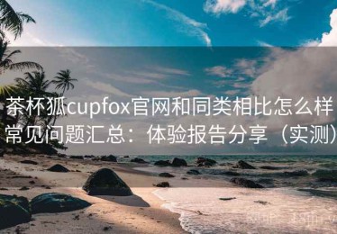 茶杯狐cupfox官网和同类相比怎么样常见问题汇总：体验报告分享（实测）