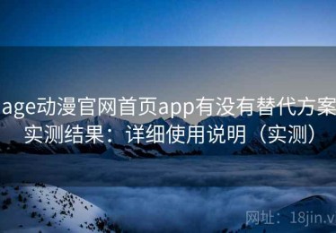 age动漫官网首页app有没有替代方案实测结果：详细使用说明（实测）