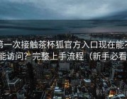 第一次接触茶杯狐官方入口现在能不能访问？完整上手流程（新手必看）