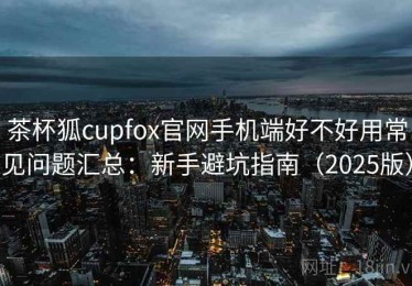 茶杯狐cupfox官网手机端好不好用常见问题汇总：新手避坑指南（2025版）