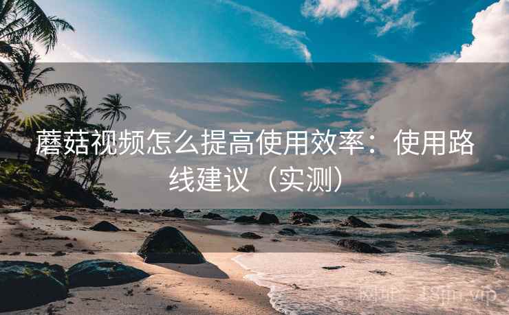 蘑菇视频怎么提高使用效率：使用路线建议（实测）